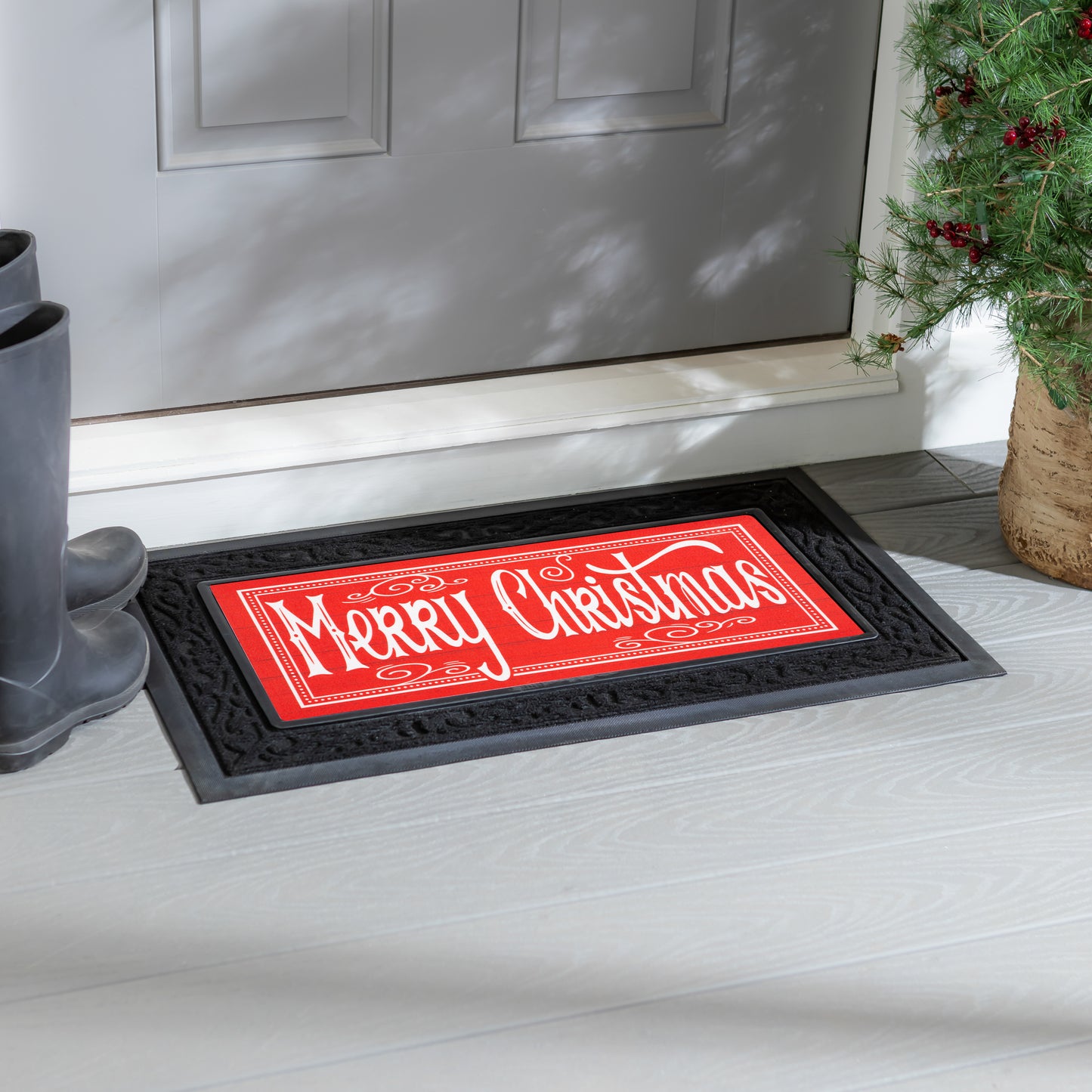 QUAINT MERRY CHRISTMAS SWITCH MAT