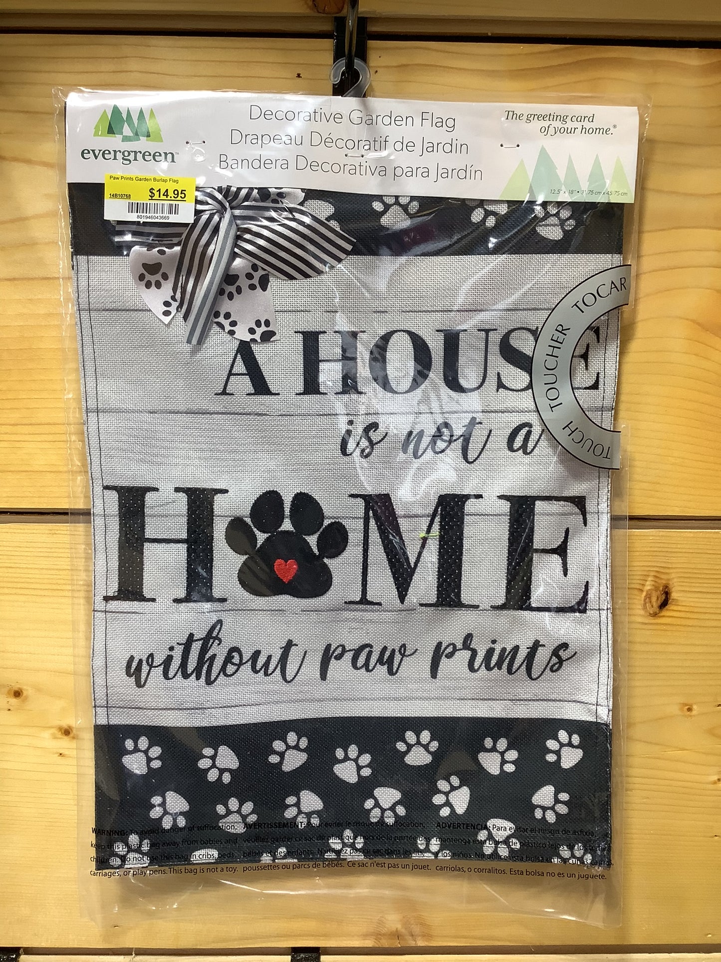 Paw Prints Garden Burlap Garden Flag