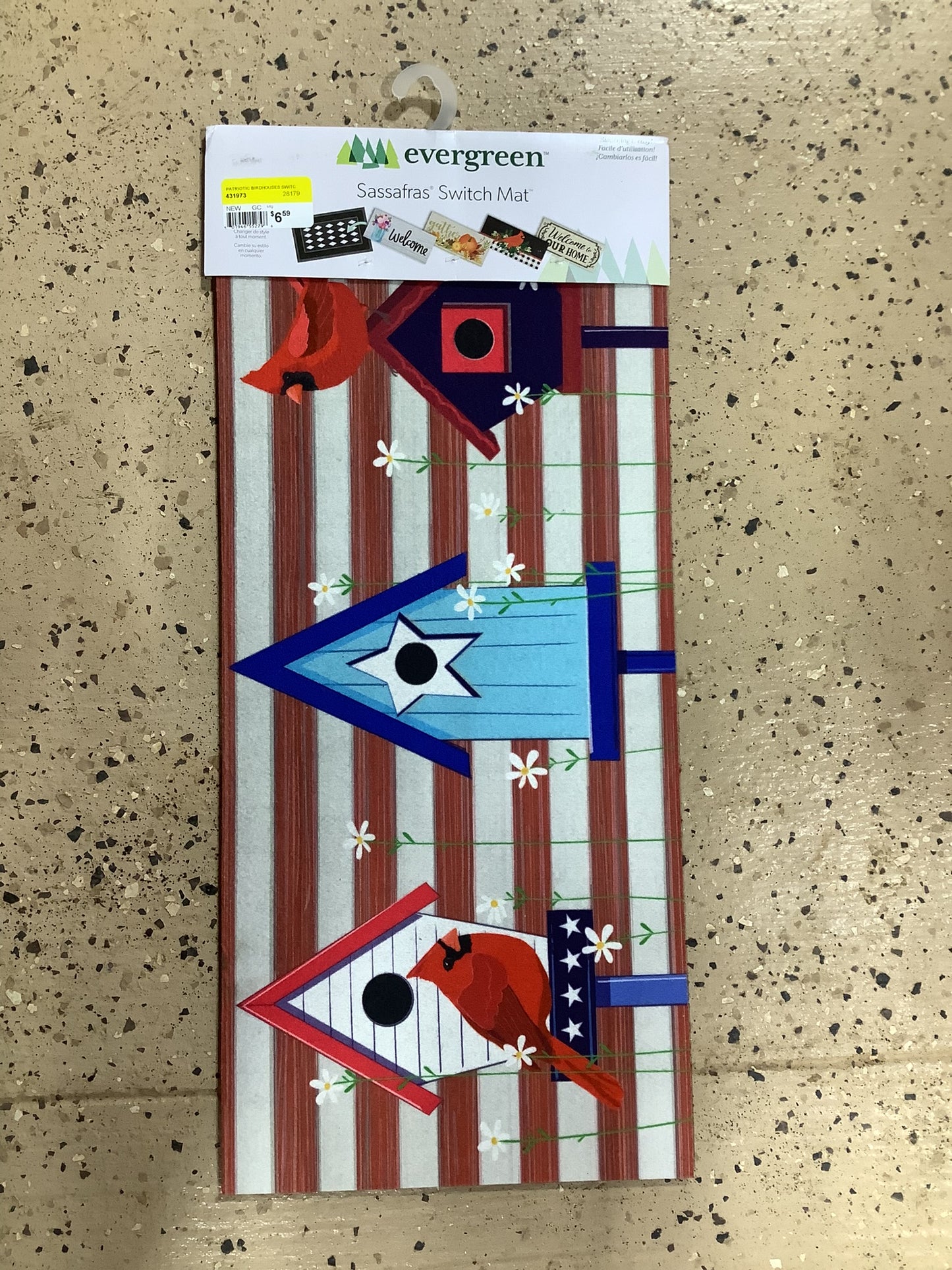 Patriotic Birdhouses Swith Mat
