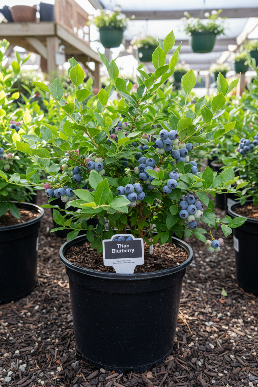 Titan Blueberry Shrub- 3 Gallon