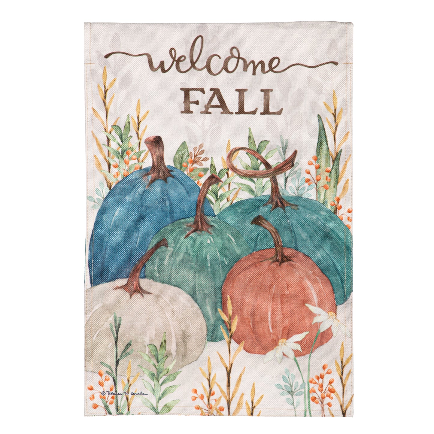 WELCOME FALL PUMPKINS BURLAP GF