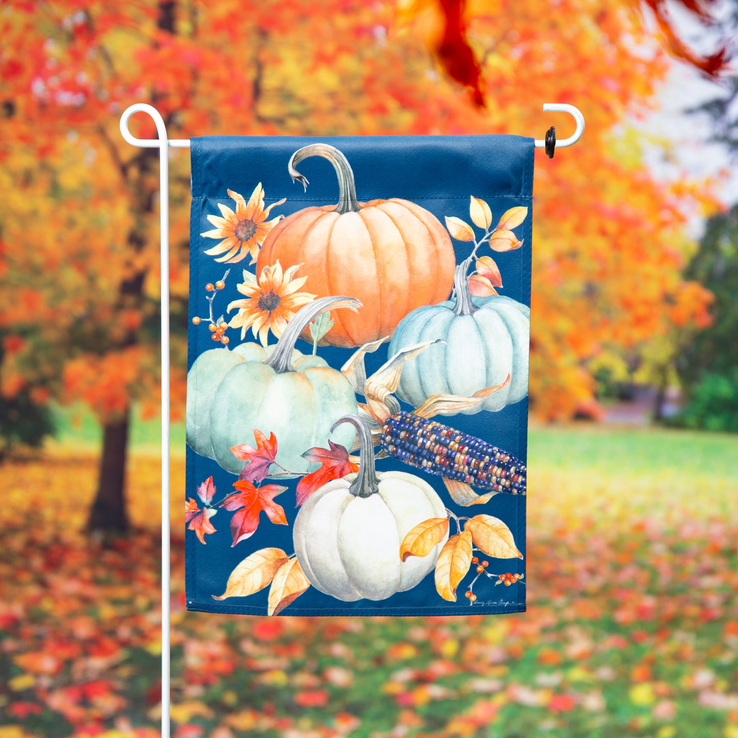 ALL THINGS PUMPKINS SUEDE GARDEN FLAG