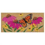 Butterfly and Florals Flocked Coir Sassafras Switch Mat