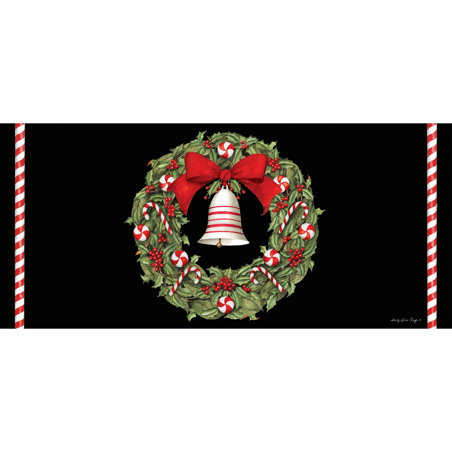 CHRISTMAS BELLWITH WREATH SWITCH MAT