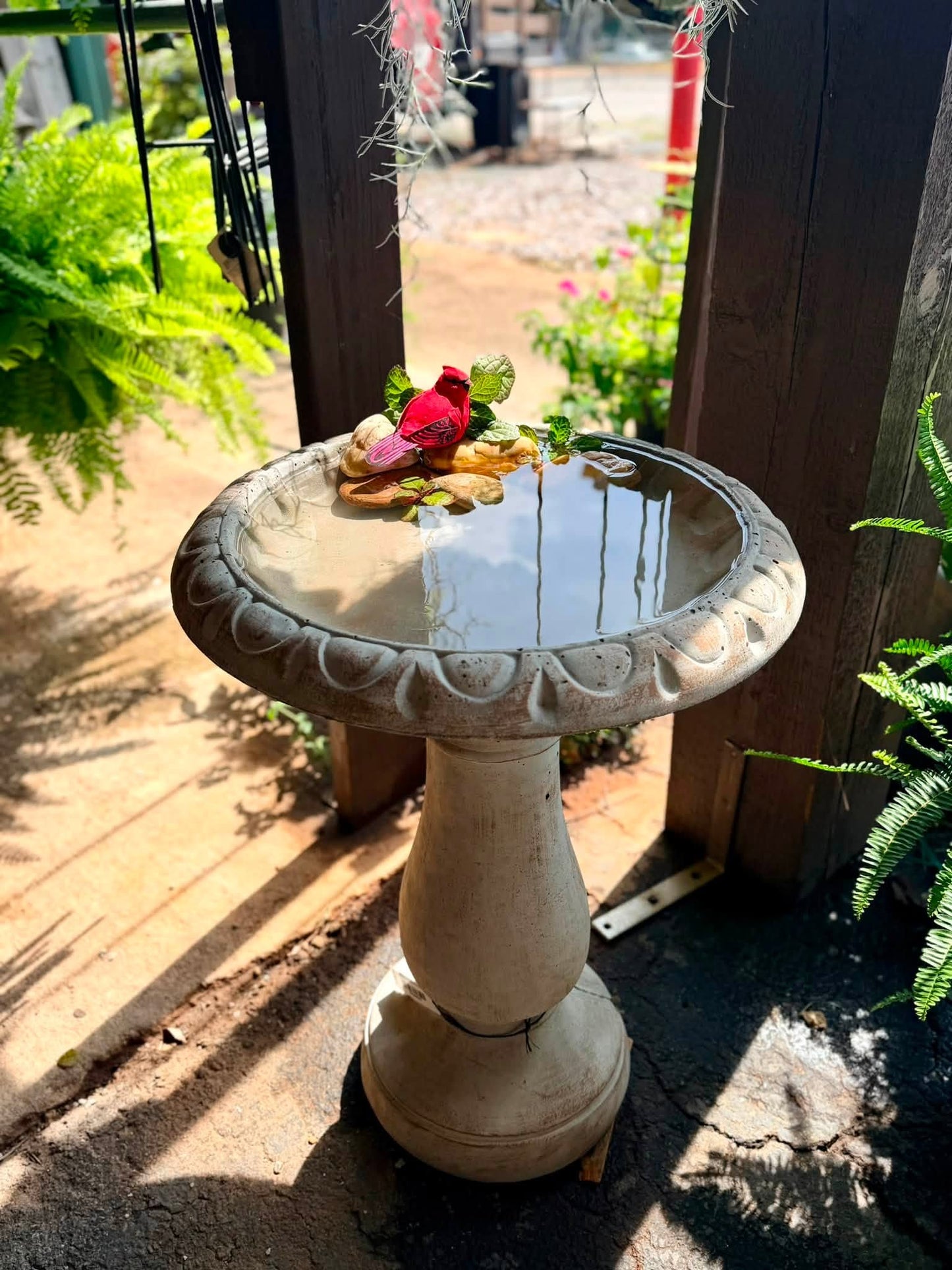 Concrete Birdbath 23" Tall