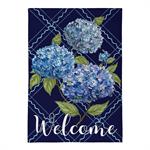 VivaStyle Burlap Garden Flag, Hydrangea Haven