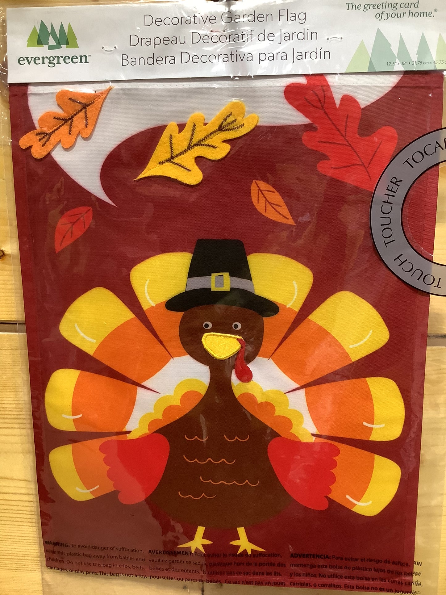 CANDY CORN TURKEY FLAG