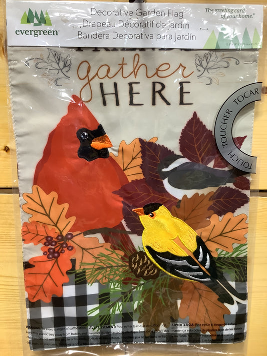 FALL SONGBIRDS GATHER FLAG