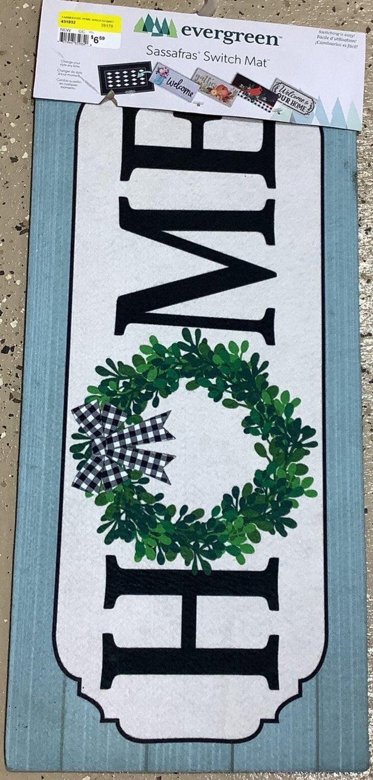 Farmhouse Wreath Switch Mat