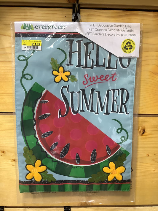 Hello Sweet Summer Garden Flag