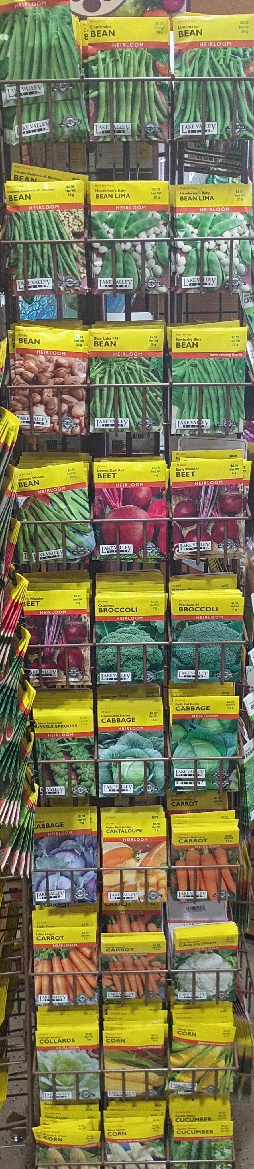 Assorted Vegetable Seed packs - Prices Vary