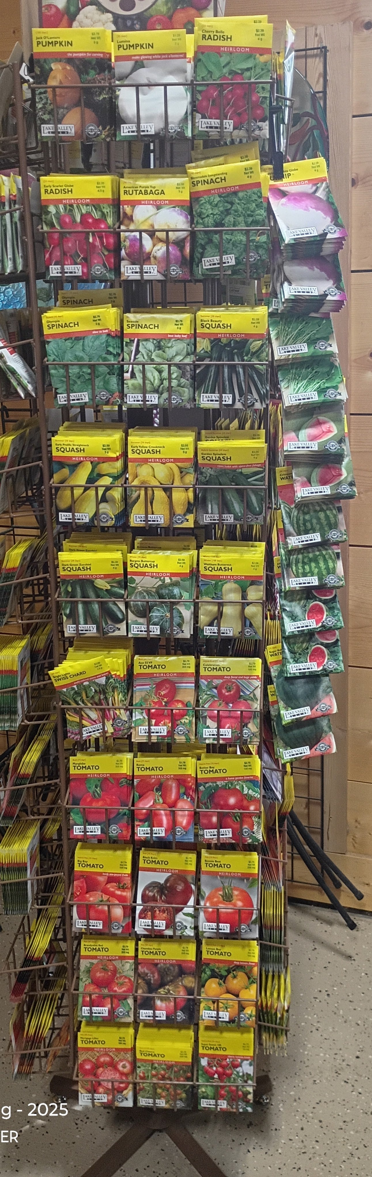 Assorted Vegetable Seed packs - Prices Vary
