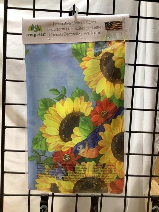 Mailbox Cover Sunflowers with Bird