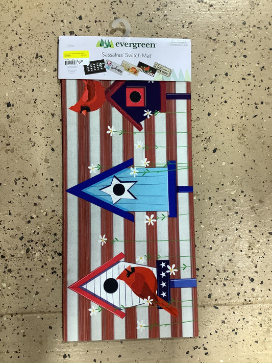 Patriotic Birdhouses Swith Mat