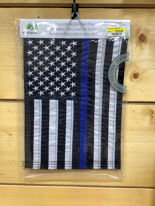 Thin Blue Line Garden Applique Flag