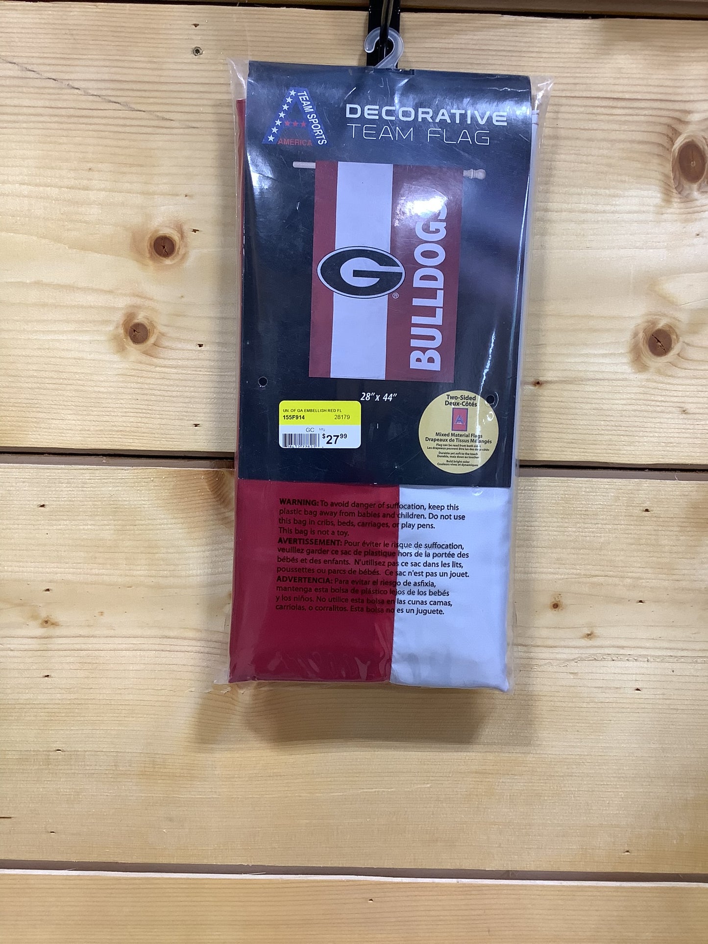 University of Georgia Embellised Red Flag