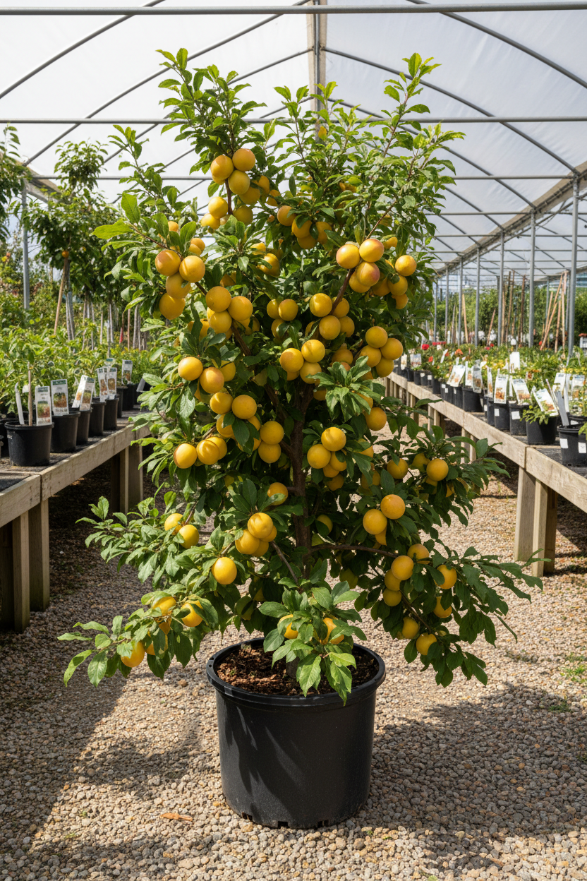 Byron Gold Plum Tree- 5 Gallon